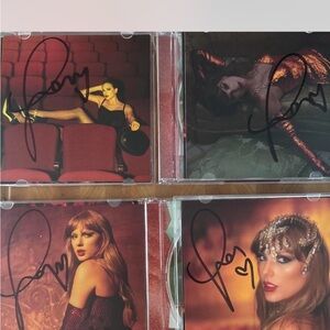 Taylor Swift Signed CD Set with Red and Black Themes